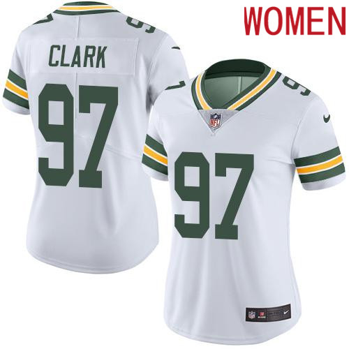 2019 Women Green Bay Packers 97 Clark White Nike Vapor Untouchable Limited NFL Jersey